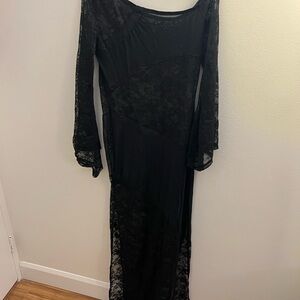 Sheer Black Lace Dress
